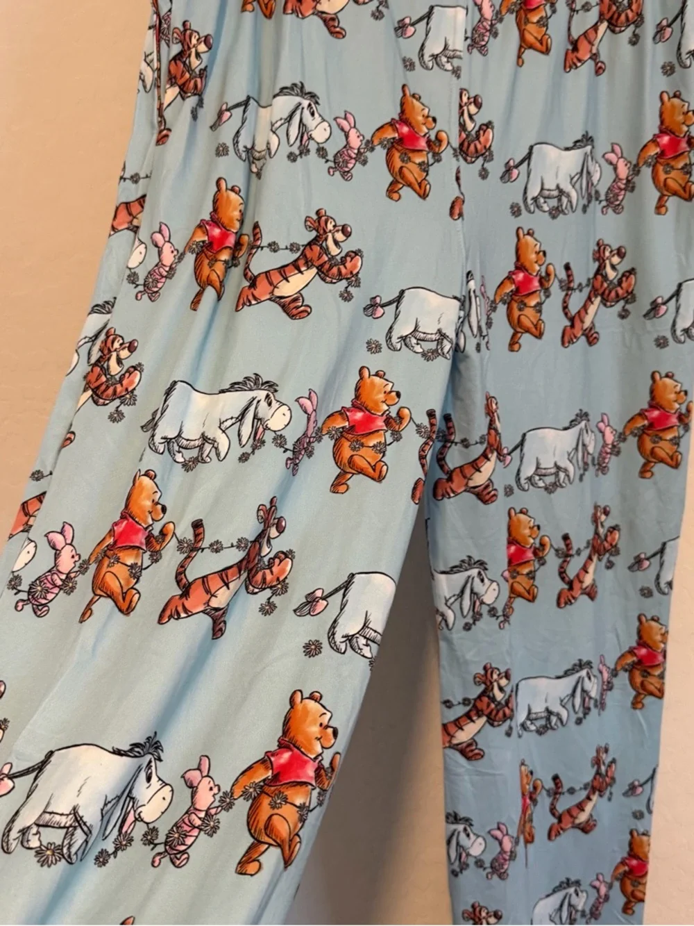 Disney Winnie the Pooh Light Blue Pajama Pants with Yellow Drawstring - Picture 13 of 16